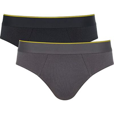 Sloggi Homme Men Ever Airy Slip C2p Midi, Combinaison noire.,S Sloggi Homme Men Ever Airy Slip C2p Midi, Combinaison noire.,S