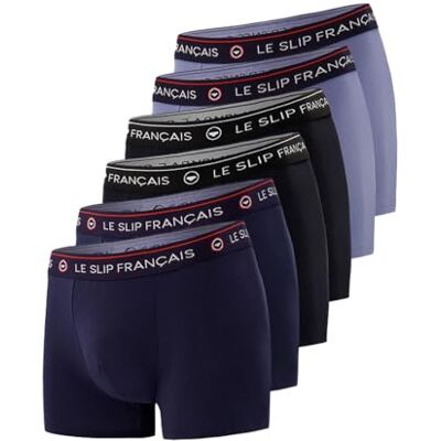 Le Slip Français Lot de 6 Boxers Sous-vêtement Homme Le Slip Français Lot de 6 Boxers Sous-vêtement Homme