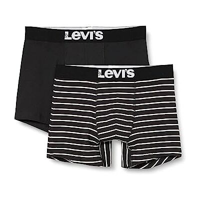 Levi's Lot de 2 boxers pour homme, Noir, S Levi's Lot de 2 boxers pour homme, Noir, S
