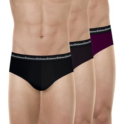 Eminence Lot de 3 Slips Homme Business Print Coton Premium Coutures Doublées Label Oeko-TEX® Standard 100 Maintien Optimal, Coupe Confort Eminence Lot de 3 Slips Homme Business Print Coton Premium Coutures Doublées Label Oeko-TEX® Standard 100 Maintien Optimal, Coupe Confort