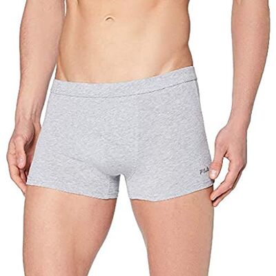 FILA FU5039 Boxer pour homme, gris, L FILA FU5039 Boxer pour homme, gris, L