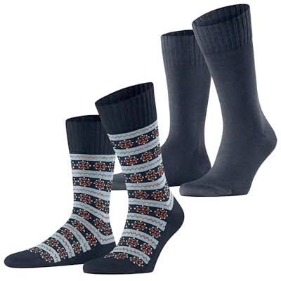 ESPRIT Scandi 6116 Lot de 2 paires de chaussettes en coton pour homme Taille 39-42, Bleu (Space Blue 6116)., 39-42 EU ESPRIT Scandi 6116 Lot de 2 paires de chaussettes en coton pour homme Taille 39-42, Bleu (Space Blue 6116)., 39-42 EU