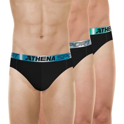 Athena Athéna – Slip Homme – Lot de 3 Sport Odor Control – Oeko-TEX® Coton Anti-Odeur Athena Athéna – Slip Homme – Lot de 3 Sport Odor Control – Oeko-TEX® Coton Anti-Odeur