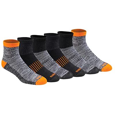 Dickies Chaussettes (Lot de 12) Homme, Hi-Vis Orange Noir (6 paires), 12-15 Dickies Chaussettes (Lot de 12) Homme, Hi-Vis Orange Noir (6 paires), 12-15