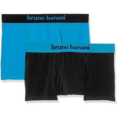 Bruno Banani Lot de 2 boxers pour homme, Multicolore (bleu aqua/noir 2150), XXL Bruno Banani Lot de 2 boxers pour homme, Multicolore (bleu aqua/noir 2150), XXL