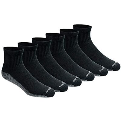 Dickies Men's Dri-Tech Moisture Control Quarter Socks (6, 12, 18 Pairs), Black (6 Pairs), XX-Large Dickies Men's Dri-Tech Moisture Control Quarter Socks (6, 12, 18 Pairs), Black (6 Pairs), XX-Large