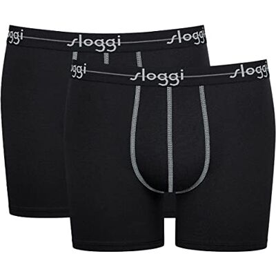 Sloggi Men Start Short C2P Box Lot de 2 Shorty Homme, Noir/Noir, 8 Sloggi Men Start Short C2P Box Lot de 2 Shorty Homme, Noir/Noir, 8