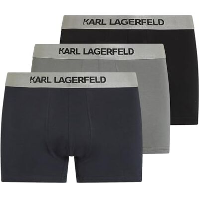 KARL LAGERFELD Lot de 3 boxers élastiques métallisés pour homme Bleu marine/noir/Sedona, taille L, multicolore, L KARL LAGERFELD Lot de 3 boxers élastiques métallisés pour homme Bleu marine/noir/Sedona, taille L, multicolore, L
