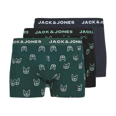 JACK & JONES Jacdenim Dog Trunks Lot de 3 boxers pour homme, bleu marine, taille L, bleu marine, L JACK & JONES Jacdenim Dog Trunks Lot de 3 boxers pour homme, bleu marine, taille L, bleu marine, L