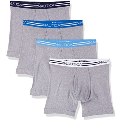 Nautica Boxer pour homme, gris, L Nautica Boxer pour homme, gris, L