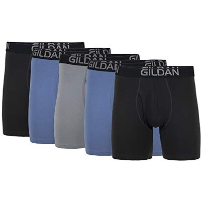 Gildan Boxer en Coton Stretch Boxeur ajusté (Lot de 4) Homme, Suie Noire, Bleu Ardoise, Flanelle Grise (Lot de 5), M Gildan Boxer en Coton Stretch Boxeur ajusté (Lot de 4) Homme, Suie Noire, Bleu Ardoise, Flanelle Grise (Lot de 5), M