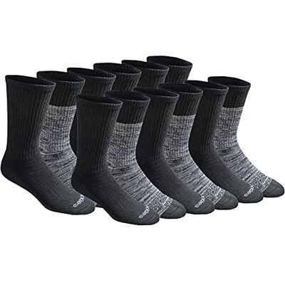 Dickies Men's Multi-Pack Dri-Tech Moisture Control Crew Socks Chaussettes (Lot de 18) Homme, Black Free Run (12 paires), M Dickies Men's Multi-Pack Dri-Tech Moisture Control Crew Socks Chaussettes (Lot de 18) Homme, Black Free Run (12 paires), M