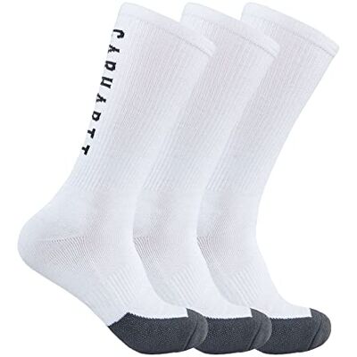 Carhartt Lot de 3 paires de chaussettes pour homme, blanc/jardin opulent, XL Carhartt Lot de 3 paires de chaussettes pour homme, blanc/jardin opulent, XL