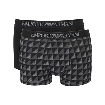 Giorgio Armani Lot de 2 boxers classiques pour homme, noir, taille L, Noir, L Giorgio Armani Lot de 2 boxers classiques pour homme, noir, taille L, Noir, L