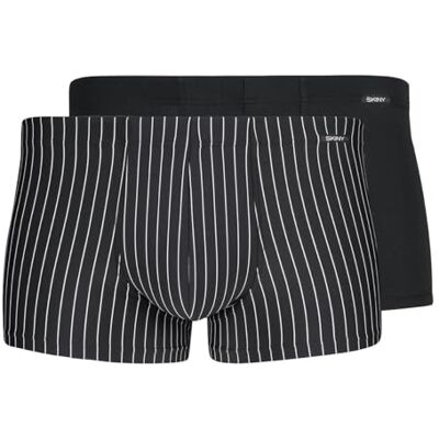 Skiny Lot de 2 shorts rétro pour homme, Blackstripe Selection, M Skiny Lot de 2 shorts rétro pour homme, Blackstripe Selection, M