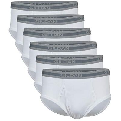 Gildan Sous-vêtements pour hommes, lot de, Blanc (lot de 6), Small Gildan Sous-vêtements pour hommes, lot de, Blanc (lot de 6), Small