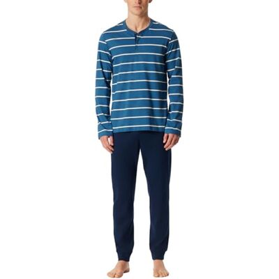 Schiesser Pyjama long pour homme avec boutonnière Ensemble de nuisette Ensemble pyjama, bleu foncé_183124, 48, Bleu foncé 183124, 50 Schiesser Pyjama long pour homme avec boutonnière Ensemble de nuisette Ensemble pyjama, bleu foncé_183124, 48, Bleu foncé 183124, 50