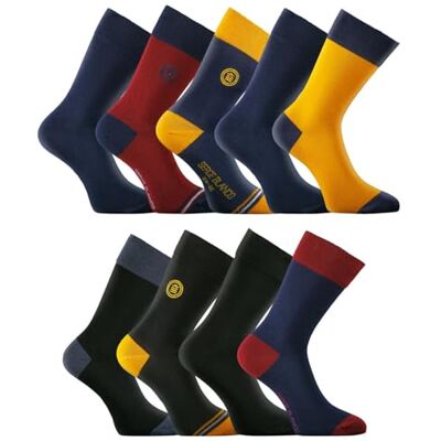 Blanco Chaussettes Hautes Homme Coton, Socquettes Homme, Confortable, Durable (Lot de 9), Noir/Bleu/Or/Rouge/Gris, 39-42 EU Blanco Chaussettes Hautes Homme Coton, Socquettes Homme, Confortable, Durable (Lot de 9), Noir/Bleu/Or/Rouge/Gris, 39-42 EU