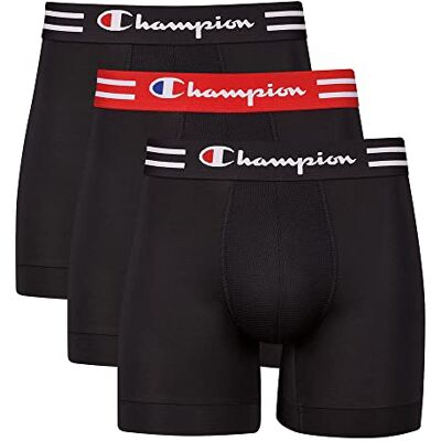 Champion Boxeur ajusté (Lot de 3) Homme, Noir, L Champion Boxeur ajusté (Lot de 3) Homme, Noir, L