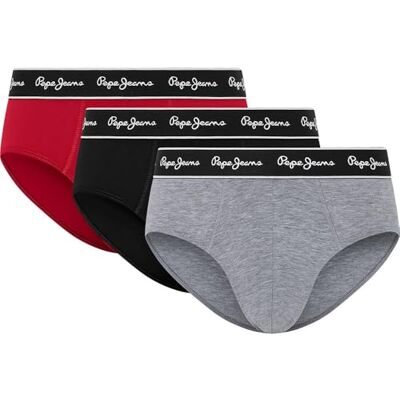Pepe Jeans Slips pour hommes, Gris chiné, XL Pepe Jeans Slips pour hommes, Gris chiné, XL