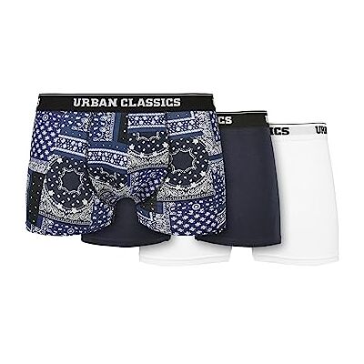Urban Classics Caleon Boxeur Homme, Bandana Bleu Marine + Bleu Marine + Blanc, M Urban Classics Caleon Boxeur Homme, Bandana Bleu Marine + Bleu Marine + Blanc, M