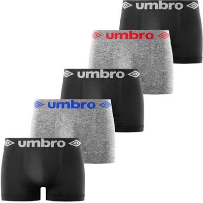 Umbro Caleçon Boxer Homme Sport, Lot de 5, Noir A5 (L/XL) Umbro Caleçon Boxer Homme Sport, Lot de 5, Noir A5 (L/XL)