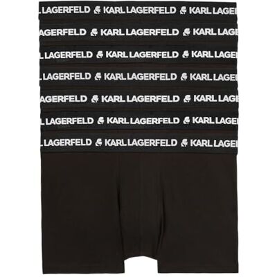 KARL LAGERFELD B.V Lot de 7 boxers avec logo, Noir, L KARL LAGERFELD B.V Lot de 7 boxers avec logo, Noir, L