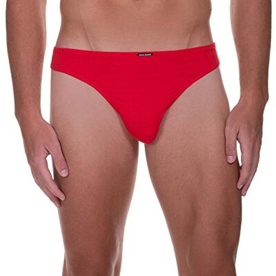 Bruno Banani Tanga pour homme, Rouge (carreaux rouges 1070)., XL Bruno Banani Tanga pour homme, Rouge (carreaux rouges 1070)., XL