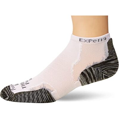Thorlos Experia Xccu Chaussettes de course, Patte de tigre blanc/gris., X-Large Thorlos Experia Xccu Chaussettes de course, Patte de tigre blanc/gris., X-Large