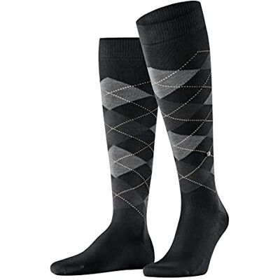 Burlington Manchester M Kh coton fantaisie 1 paire, Chaussettes longues Homme, Noir Black 3000, 40-46 Burlington Manchester M Kh coton fantaisie 1 paire, Chaussettes longues Homme, Noir Black 3000, 40-46