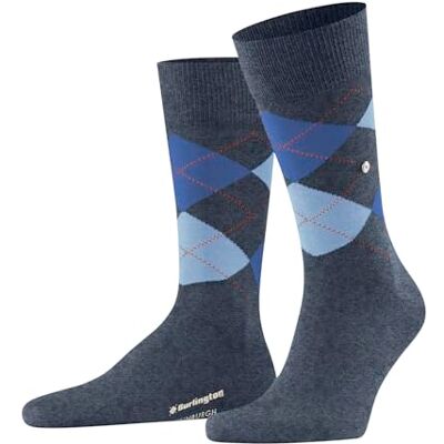 Burlington Edinburgh M So laine fantaisie 1 paire, Chaussettes Homme, Bleu Dark Blue Melange 6688, 40-46 Burlington Edinburgh M So laine fantaisie 1 paire, Chaussettes Homme, Bleu Dark Blue Melange 6688, 40-46