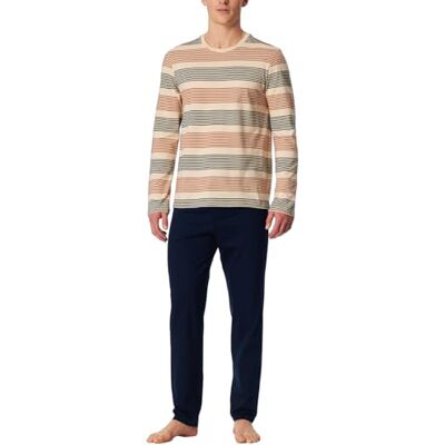 Schiesser Pyjama long pour homme Ensemble de nuit, Cognac, 58 Schiesser Pyjama long pour homme Ensemble de nuit, Cognac, 58