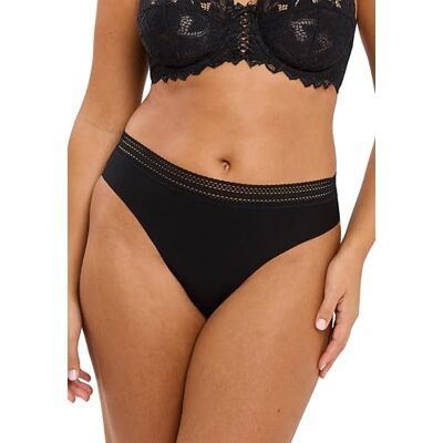 SANS COMPLEXE Lot de 2 slips en coton sans coutures invisibles en coton noir, noir et noir, 46-48 SANS COMPLEXE Lot de 2 slips en coton sans coutures invisibles en coton noir, noir et noir, 46-48