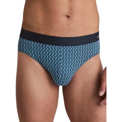 CALIDA Cotton Code Design Slip avec élastique souple pour homme, Pottery Blue, 46-48 CALIDA Cotton Code Design Slip avec élastique souple pour homme, Pottery Blue, 46-48