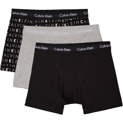 Calvin Trunk (Lot de 3) Homme, Multicolour (Black/Grey Heather/Subdued Logo), XL Calvin Trunk (Lot de 3) Homme, Multicolour (Black/Grey Heather/Subdued Logo), XL