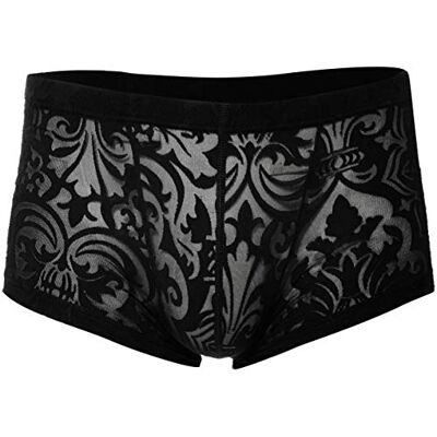 Svenjoyment Men's Boxer Shorts Transparent Optical Effect Short Homme, Noir, S Svenjoyment Men's Boxer Shorts Transparent Optical Effect Short Homme, Noir, S
