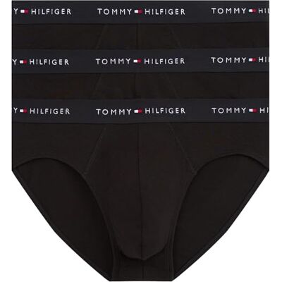 Tommy Hilfiger Slip 3P DTM pour homme UM0UM03471, rouge, L, Rouge (noir/noir), L Tommy Hilfiger Slip 3P DTM pour homme UM0UM03471, rouge, L, Rouge (noir/noir), L