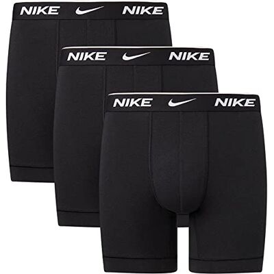 NIKE Everyday Cotton Stretch Boxer pour homme, 3 pièces, noir/noir, XS NIKE Everyday Cotton Stretch Boxer pour homme, 3 pièces, noir/noir, XS