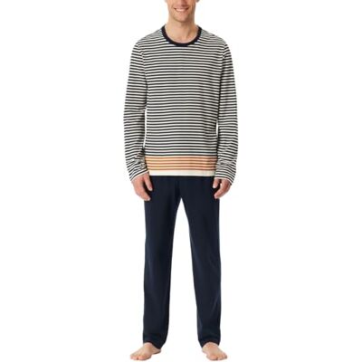 Schiesser Ensemble pyjama long pour homme, Bleu nuit_183127, 58 Schiesser Ensemble pyjama long pour homme, Bleu nuit_183127, 58