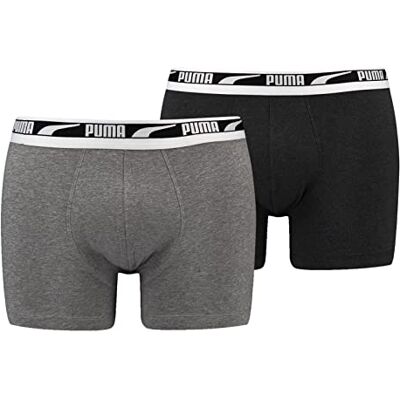 PUMA Boxer avec logo pour homme, Mélange de gris., M PUMA Boxer avec logo pour homme, Mélange de gris., M