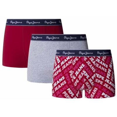 Pepe Jeans Boxer Love TK 3P pour homme, rouge (Royal RED), M Pepe Jeans Boxer Love TK 3P pour homme, rouge (Royal RED), M
