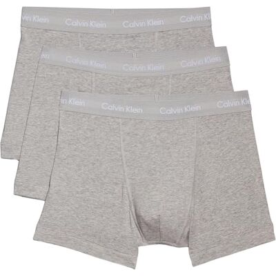 Calvin Homme Trunk 3pk 0000u2662g, Gris (Grey Heather), M Calvin Homme Trunk 3pk 0000u2662g, Gris (Grey Heather), M