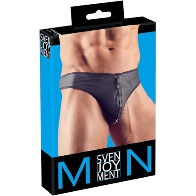 Svenjoyment Underwear G-String Homme Fermeture Éclair Strass Taille M Noir Svenjoyment Underwear G-String Homme Fermeture Éclair Strass Taille M Noir