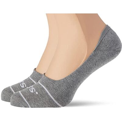 Levi's Sport Low Rise Footie Foot (Lot de 2) Mixte, Grey Melange, 43 EU Levi's Sport Low Rise Footie Foot (Lot de 2) Mixte, Grey Melange, 43 EU