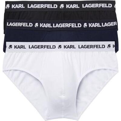 KARL LAGERFELD B.V Lot de 3 slips avec logo, Noir/blanc/bleu marine, S KARL LAGERFELD B.V Lot de 3 slips avec logo, Noir/blanc/bleu marine, S