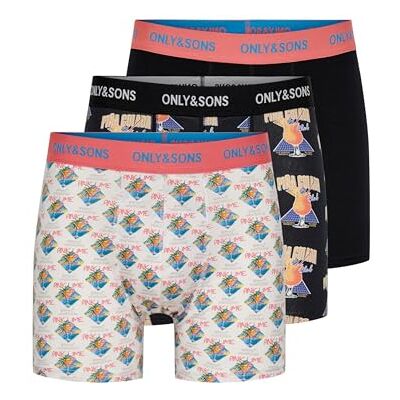Only & Sons Onsfitz Aop Wb Bold Boxer 3-pack Noos Onsfitz Aop Wb Bold Lot de 3 boxers Noos Homme (lot de 3) Only & Sons Onsfitz Aop Wb Bold Boxer 3-pack Noos Onsfitz Aop Wb Bold Lot de 3 boxers Noos Homme (lot de 3)