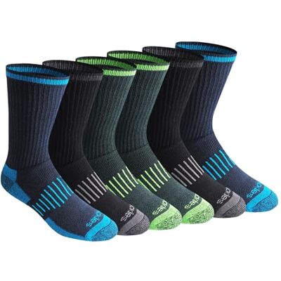 Dickies Men's Dri-Tech Original Moisture Control Crew Socks, Available in M-XXL (6, 12, 18 Pairs), Black Bright (6 Pairs), Large Dickies Men's Dri-Tech Original Moisture Control Crew Socks, Available in M-XXL (6, 12, 18 Pairs), Black Bright (6 Pairs), Large