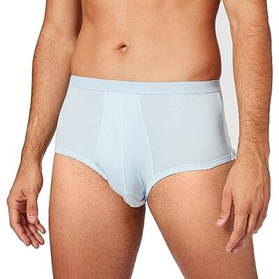 Eminence Slip Homme Taille Haute Ouvert 100% Coton Peigné Avants Doublé Label OEKO-TEX® Maintien Supérieur, Grand Confort, Hypoallergénique Ciel Uni, 2/S Eminence Slip Homme Taille Haute Ouvert 100% Coton Peigné Avants Doublé Label OEKO-TEX® Maintien Supérieur, Grand Confort, Hypoallergénique Ciel Uni, 2/S