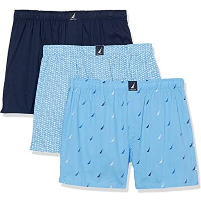 Nautica Men's Classic Cotton 3-Pack Woven Boxer Nautica Men's Classic Cotton 3-Pack Woven Boxer