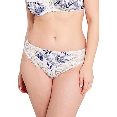 SANS COMPLEXE , Slip, Amelie Print, IWJ Imprime Feuillage Bleu Ruban, 44/46 SANS COMPLEXE , Slip, Amelie Print, IWJ Imprime Feuillage Bleu Ruban, 44/46